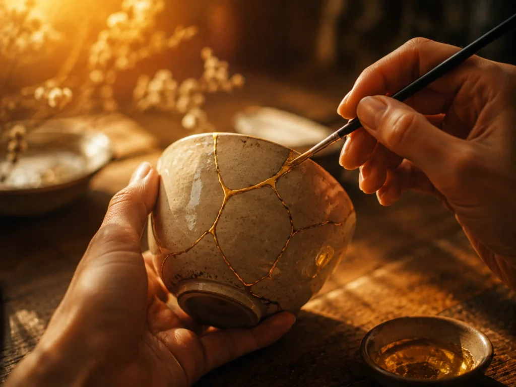 confianza reconstruida en la pareja, reparación dorada estilo kintsugi