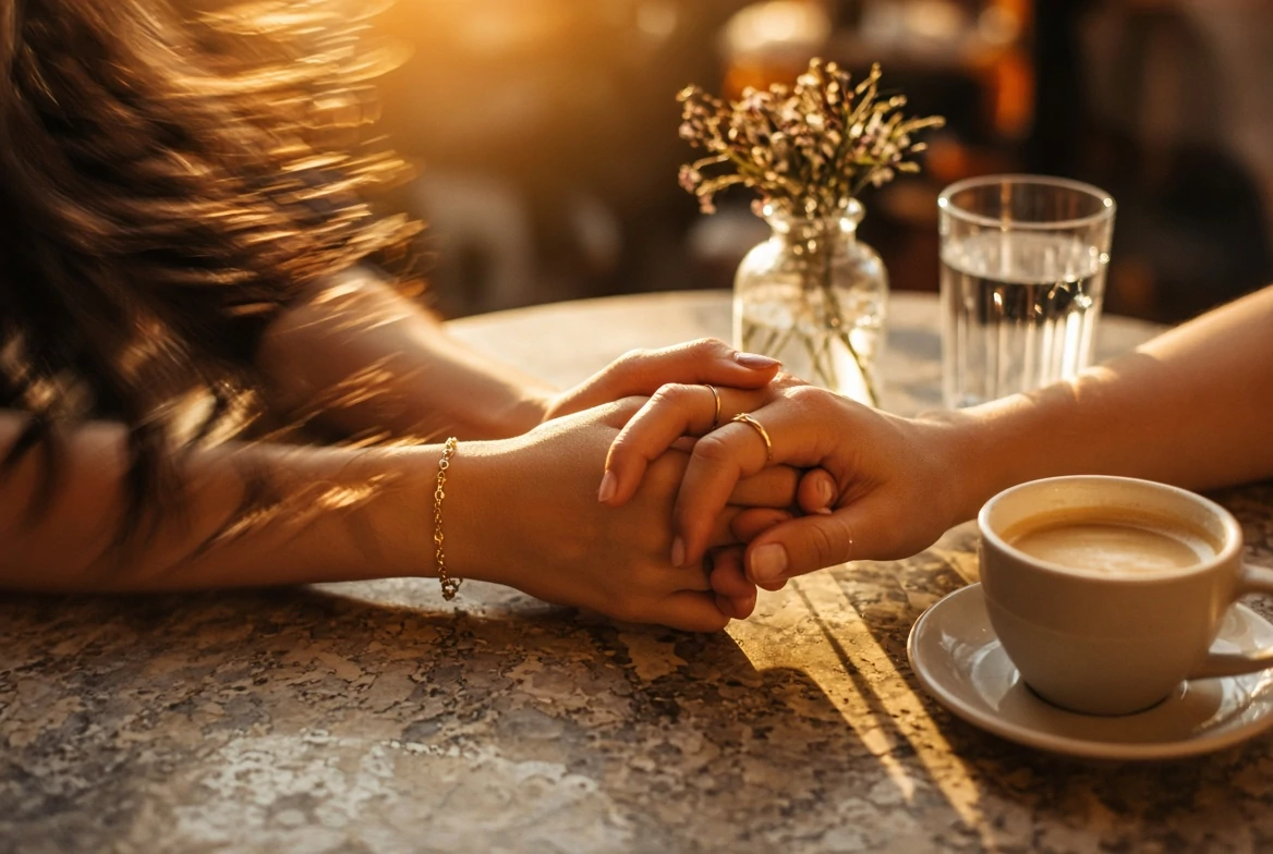 mantener viva la pasión en la pareja: manos entrelazadas riendo al sol
