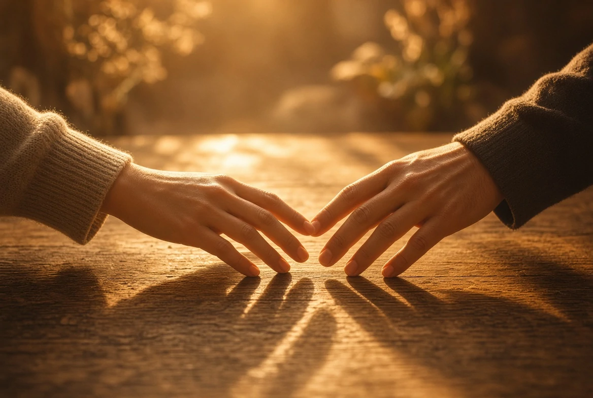 reconstruir la confianza en la pareja manos acercándose de nuevo